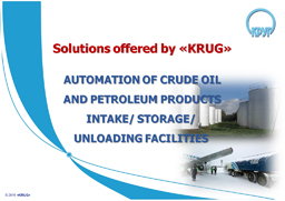 Solutions of crude oil and petroleum products intake/storage/unloading facilities booklet